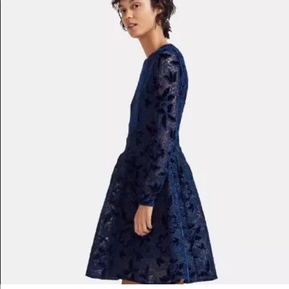 💛 Maje Skater Style Dress in Navy - Picture 8 of 11